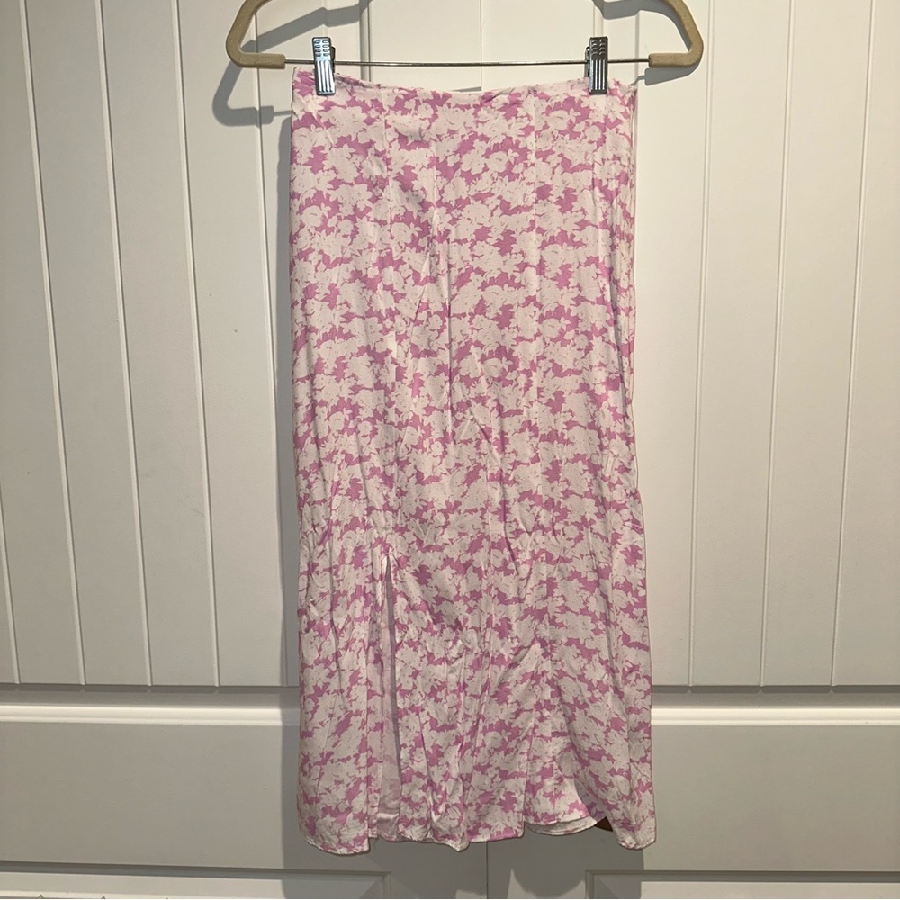Floral Pink Midi Skirt